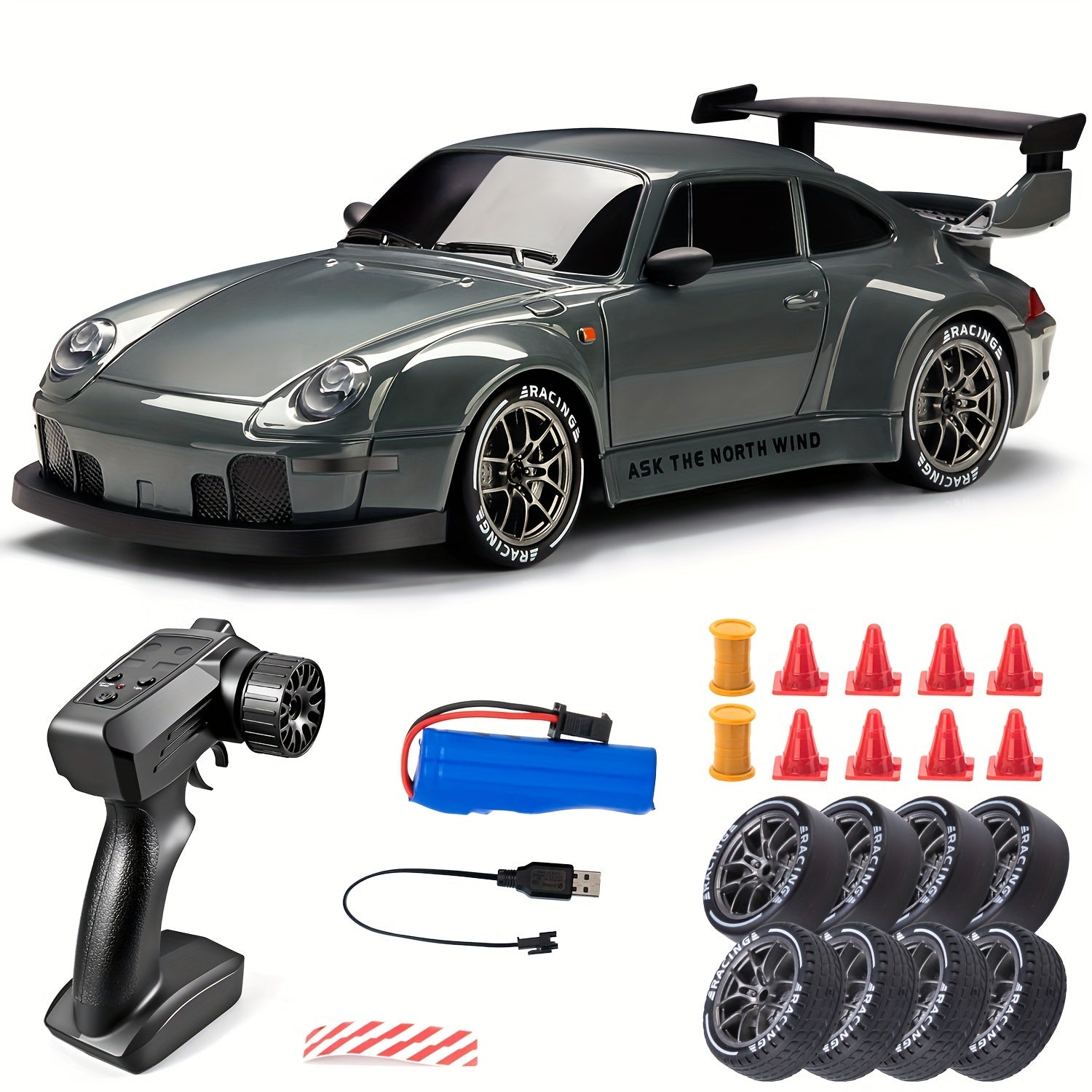 124 Scale Drift RC Car with Lights  Accessories