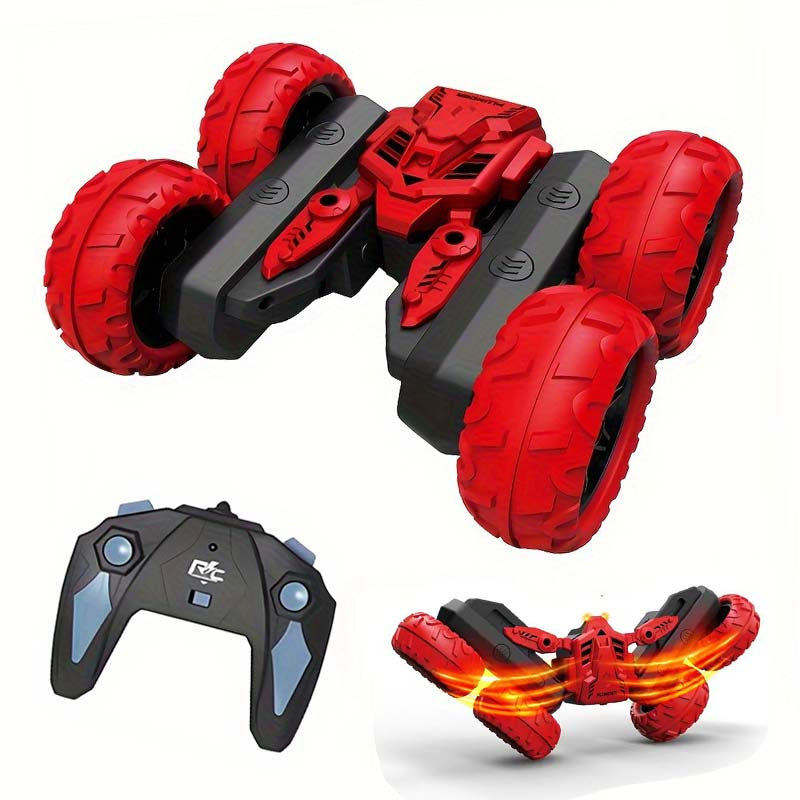 HighSpeed Red Wireless RC Stunt Car with LEDs