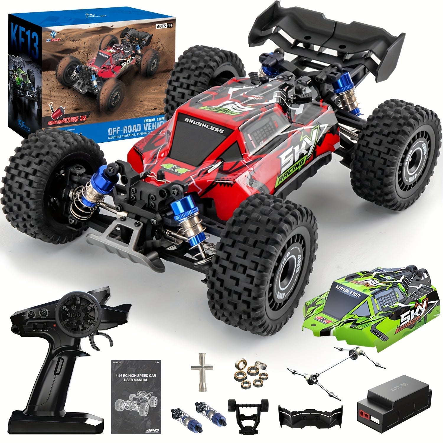 FUUY 116 Brushless RC Car  62Kmh Offroad Racer